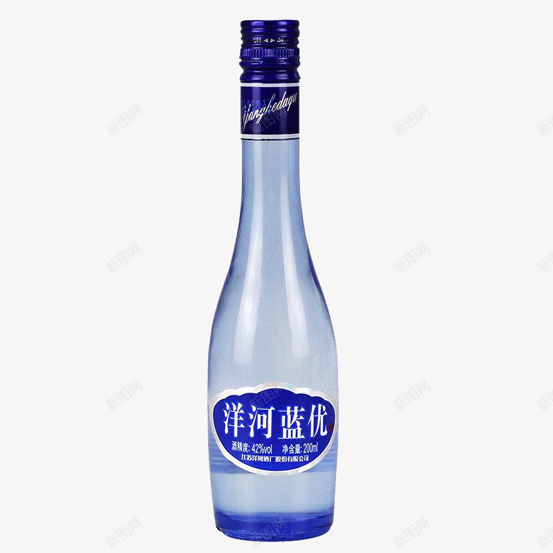 洋河蓝优白酒png免抠素材_88icon https://88icon.com 42度 产品实物 浓香型 绵柔口感