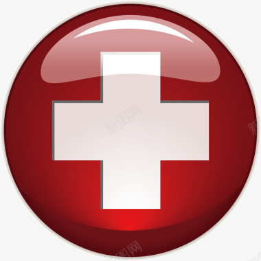 logo红色的医药图标卡通矢量图图标