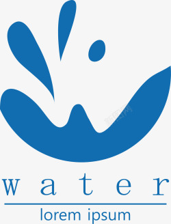 世界水资源标签标贴溅起的水花矢矢量图素材