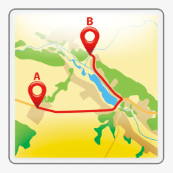 路程路程路线规划地图位置高清图片