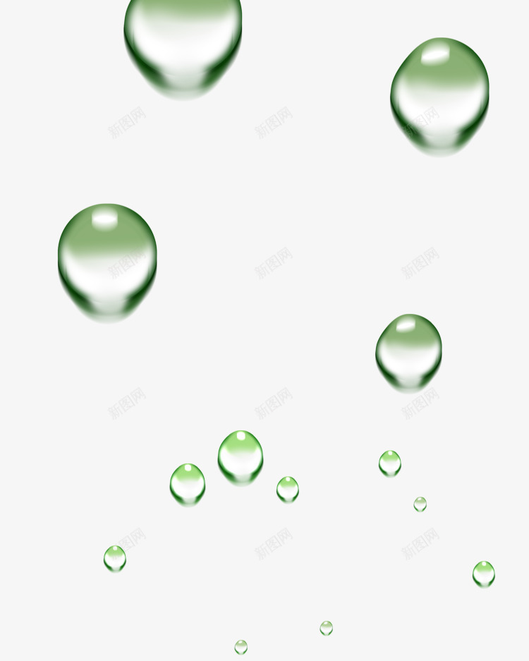 绿色水滴漂浮png免抠素材_88icon https://88icon.com png素材 水滴 漂浮 绿色