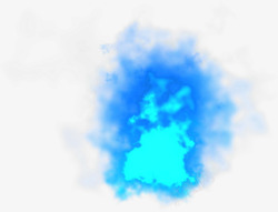 烟雾合成创意合成蓝色的鬼火效果烟雾高清图片