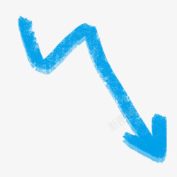 绮夌玛绾挎浔蓝色粉笔箭头图案高清图片