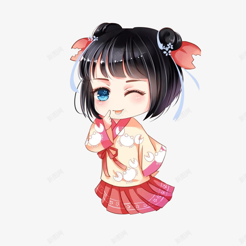 巨蟹座汉服png免抠素材_88icon https://88icon.com Q版 卡通 巨蟹座 汉服 汉服卡通 汉服少女