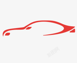 红色跑车汽车流线素材