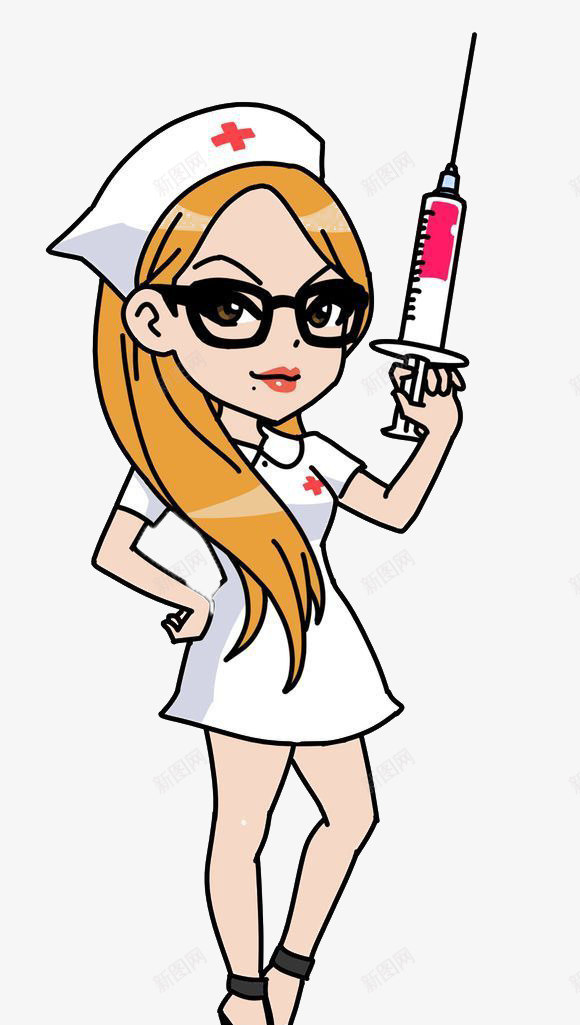 护士姐姐png免抠素材_88icon https://88icon.com 卡通手绘 手绘疫苗打针插画 打针 护士节 疫苗打针 长发