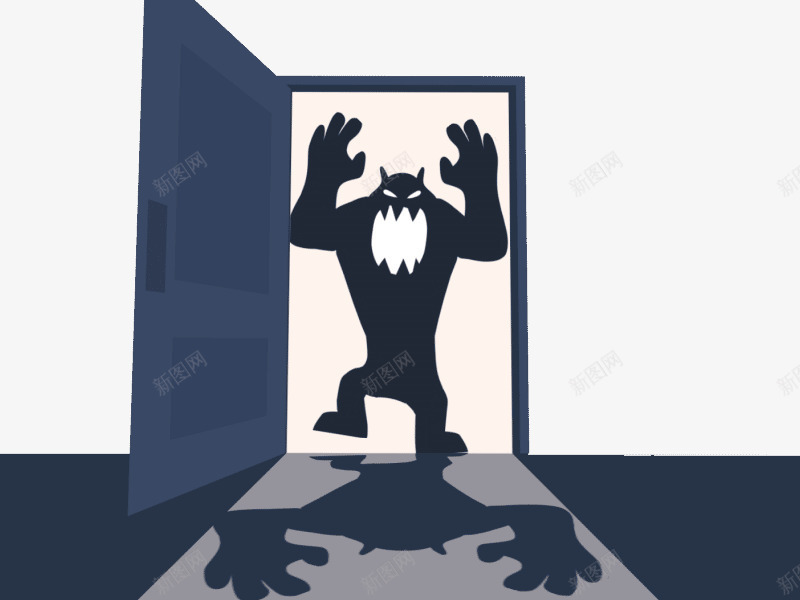 推开门的怪兽H5界面png免抠素材_88icon https://88icon.com H5界面 H5界面APP界面微页面H5弹出页面 免抠素材 免费下载 创意卡通元素 扁平化推开门的怪兽 电商卡通 网页设计卡通