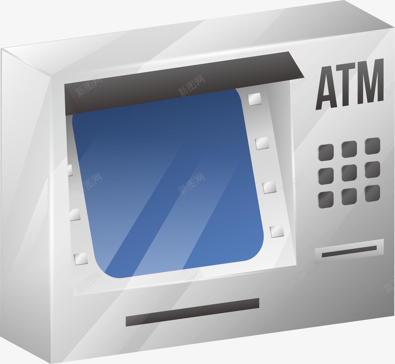 ATM提款机矢量图ai免抠素材_88icon https://88icon.com ATM 取钱 提款机 现金 钱 银行 银行卡 矢量图