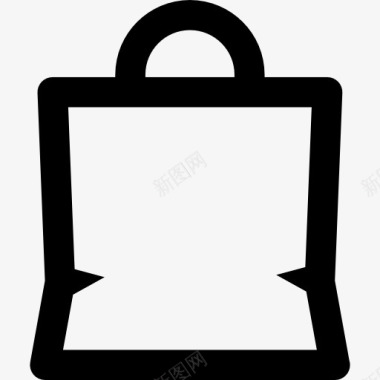 纸袋的商业工具大纲符号图标图标