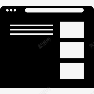 黑白网站设计图标图标