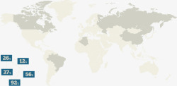 浅色世界地图数据信息素材