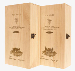 酒瓶包装素材红酒木盒高清图片