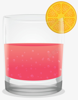 粉红精致夏天果汁矢量图素材