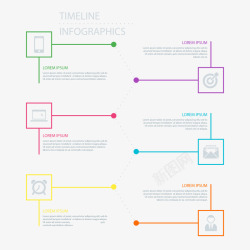 现代优雅现代典雅的时间轴图表高清图片