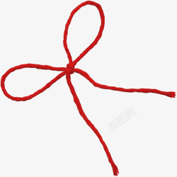 红绳蝴蝶结素材