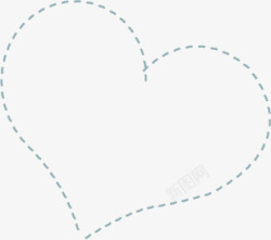 爱心形状咖啡豆虚线卡通爱心形状海报效果高清图片
