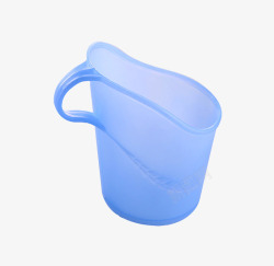 产品实物蓝色塑料杯托素材