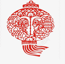 灯笼剪纸年货海报模板png免抠素材_88icon https://88icon.com 剪纸 年货 模板 海报 灯笼