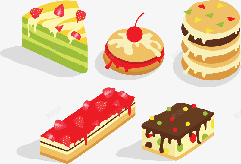 蛋糕店美味蛋糕西点png免抠素材_88icon https://88icon.com 卡通蛋糕 甜品 甜品店 矢量png 蛋糕 蛋糕店