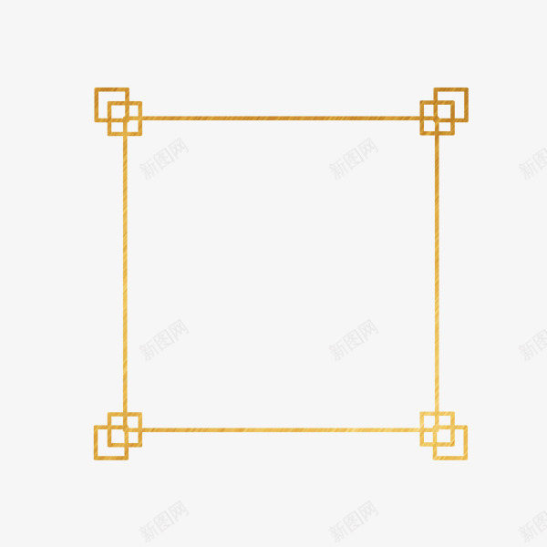 中国风金色方框边框png免抠素材_88icon https://88icon.com 中国风 古色古风 图形框 图形框框 边框 金色