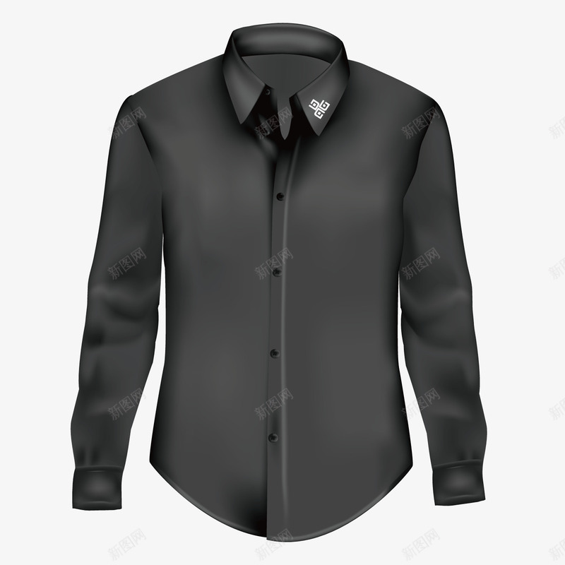 质感黑色商务男士衬衫png免抠素材_88icon https://88icon.com 商务 男士 衬衫 质感 黑色 黑色衬衫