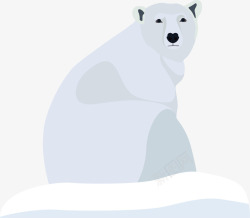 北极熊大雪北极雪素材