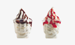 草莓圣代圣代冰淇淋高清图片