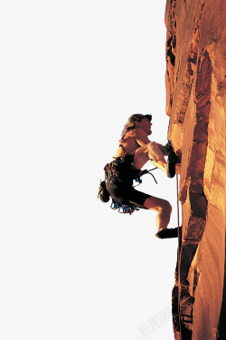 冒险攀岩的女子高清图片