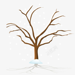 冬天下雪的树木素材