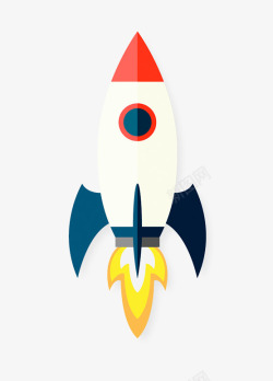 卡通小火箭素材
