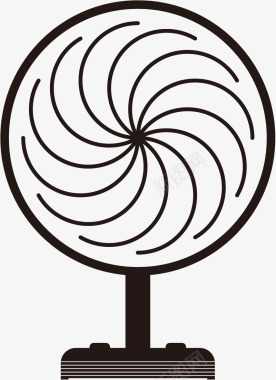 广告设计黑色高能电风扇矢量图图标图标