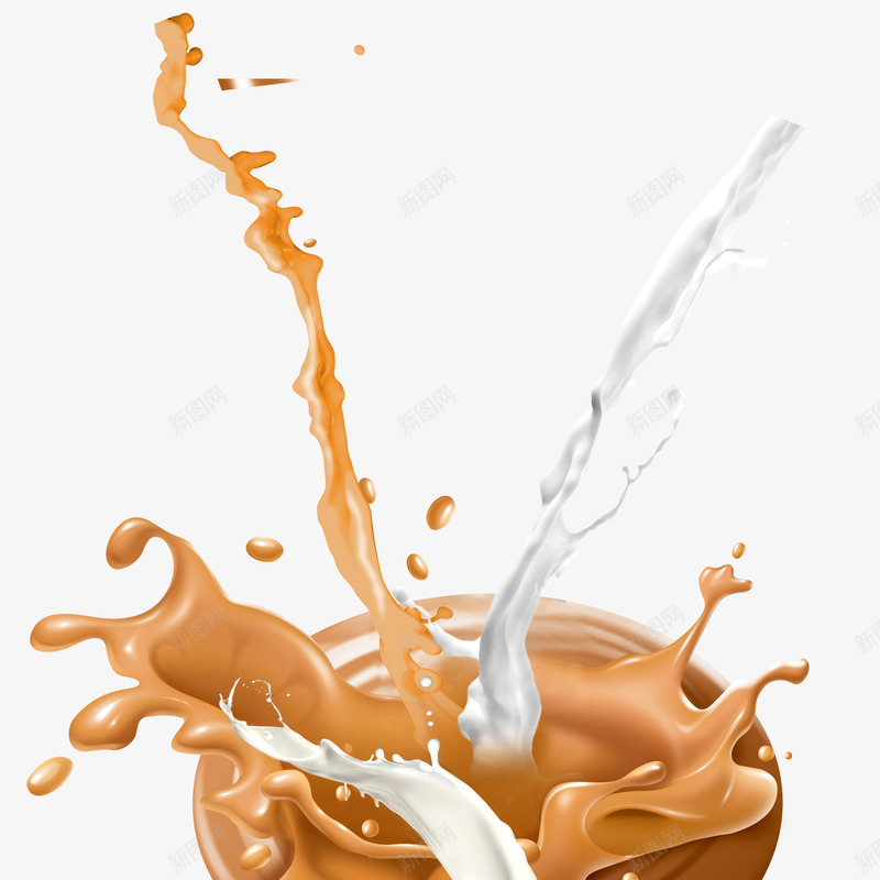 奶茶店宣传单原味牛奶png设计背景_88icon https://88icon.com 原味奶茶 台式奶茶 多种口味 奶花 奶茶店宣传单 巧克力口味 牛奶