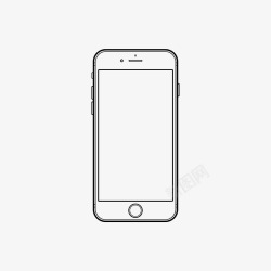 电子智能锁苹果手机黑白卡通矢量图高清图片