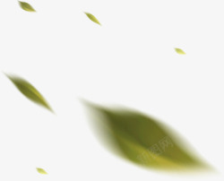 漂浮叶子绿色模糊叶子素材