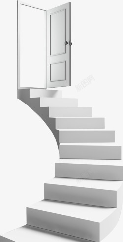 建筑抠图灰色的楼梯建筑物高清图片