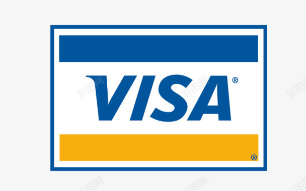 信用卡在线支付VISA矢量图图标图标