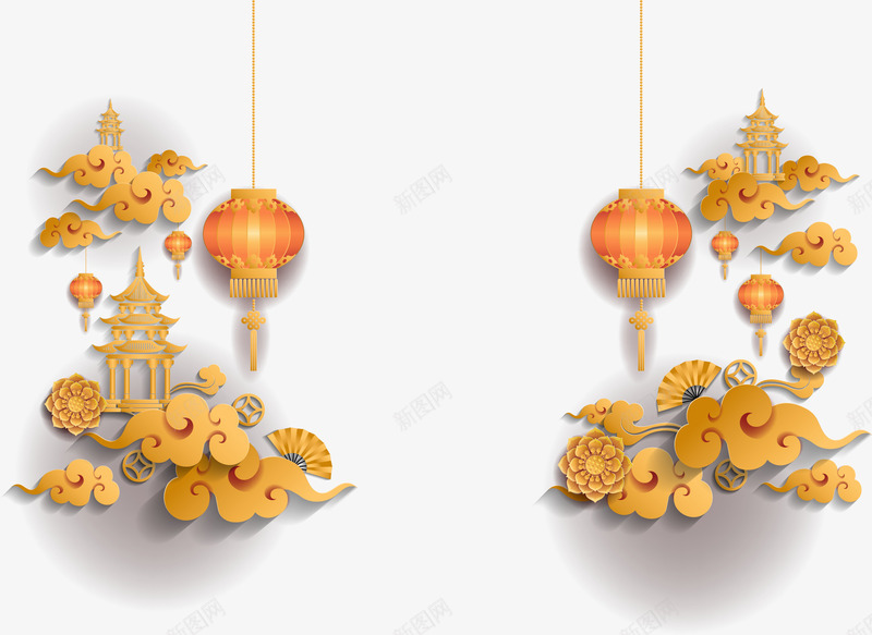 猪年新年立体边框装饰图案矢量图ai免抠素材_88icon https://88icon.com 中国风新年装饰线条 中式边框 新年立体边框装饰 新年花纹装饰 新年边框纹理 边框psd 边框线条 矢量图