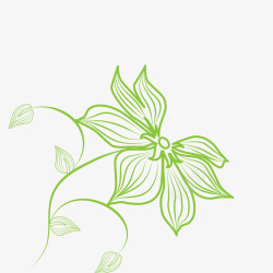 绿色花朵底纹素材