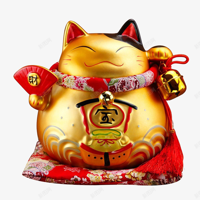 复古民族风金色招财猫png免抠素材_88icon https://88icon.com 复古民族风 富贵 财富 财源广进 金色 金色招财猫