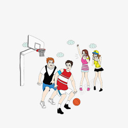 给打篮球加油的人素材