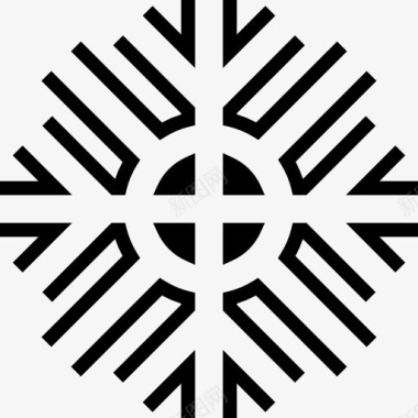 冷暖色调Snowflake图标图标