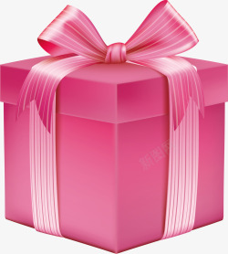 粉色喜糖包装盒矢量图素材