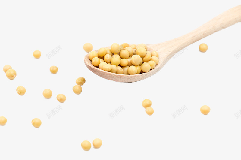 散落的黄豆png免抠素材_88icon https://88icon.com 勺子 木勺 豆子 食物 黄色 黄色豆子