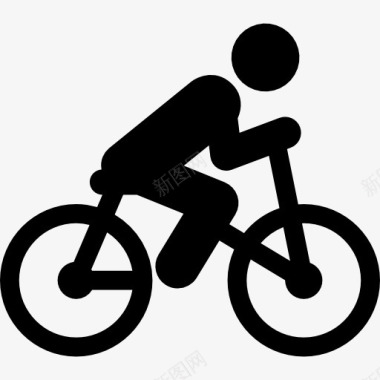 赛跑的人骑自行车的人图标图标