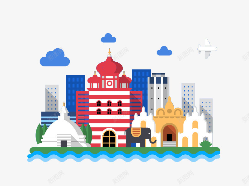 扁平化城市建筑png免抠素材_88icon https://88icon.com H5页面素材 创意卡通元素 卡通 城市 扁平化 扁平素材 电商卡通 网页设计卡通