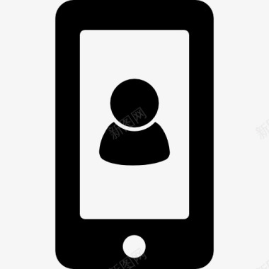 心率图用户或联系人的象征在手机屏幕图标图标