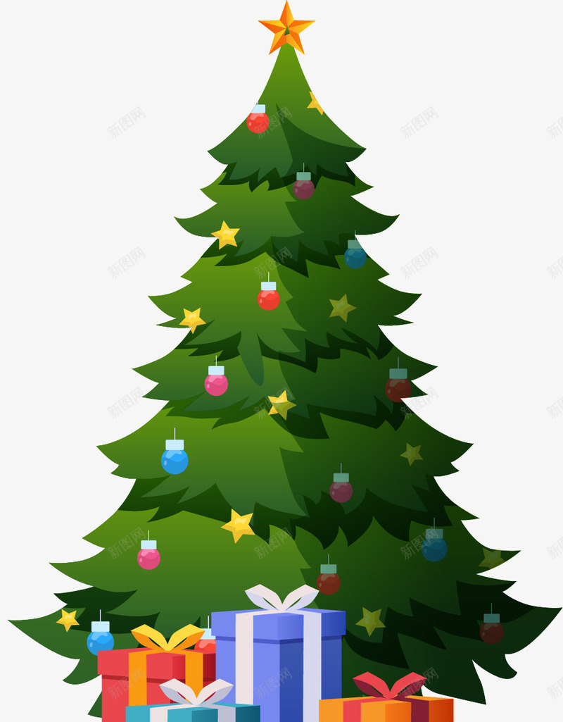 手绘卡通圣诞树矢量图ai免抠素材_88icon https://88icon.com 卡通 圣诞树 圣诞节 圣诞节礼物 手绘 礼物 装饰圣诞树 矢量图