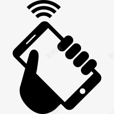 WiFi信号一方面随着智能手机和无线互联网图标图标