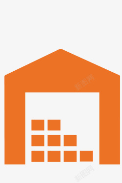 车膜logo橙色物流仓库存储物品图图标高清图片