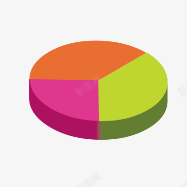 彩色饼状图图标图标